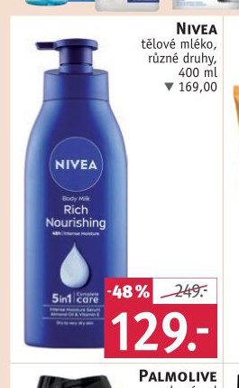 Nivea tělové mléko, různé druhy, 400 ml