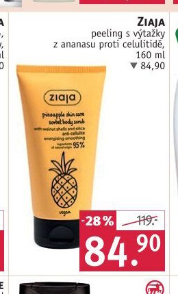 Ziaja peeling s výtažky z ananasu proti celulitidě, 160 ml