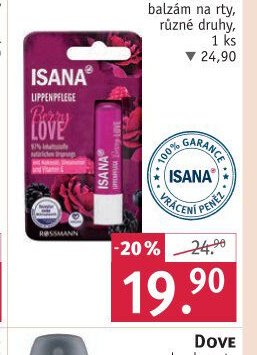 Isana balzám na rty, různé druhy, 1 ks