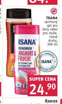 Isana sprchový gel pro ženy nebo pro muže, různé druhy, 300 ml