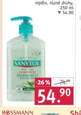 Sanytol dezinfekční tekuté mýdlo, různé druhy, 250 ml