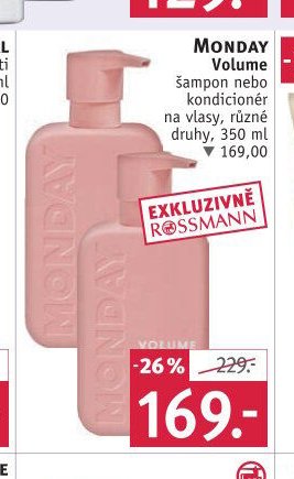 MONDAY Volume šampon nebo kondicionér