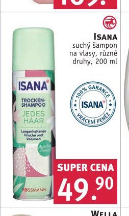 ISANA suchý šampon na vlasy