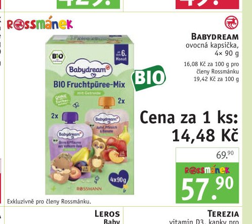 BABY DREAM ovocná kapsička
