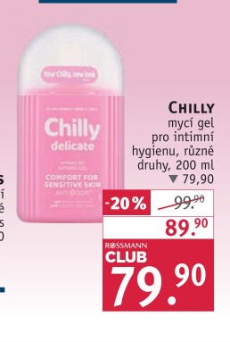 Chilly mycí gel pro intimní hygienu