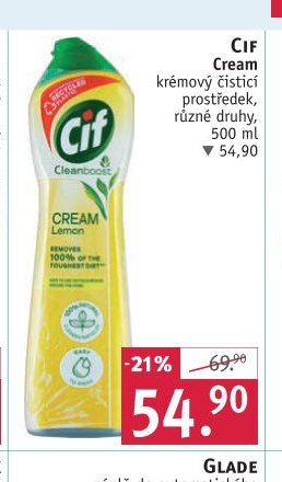 CIF Cream krémový čistící prostředek, různé druhy, 500 ml