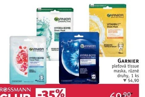 Garnier pletová tissue maska