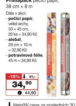 Primapack pečicí papír, 38 cm x 8 m - Barvy a laky drogerie aktualniletaky.eu