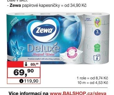 Zewa Deluxe 3vrstvý toaletní papír, 19,3 m, 8 rolí - Barvy a laky drogerie aktualniletaky.eu