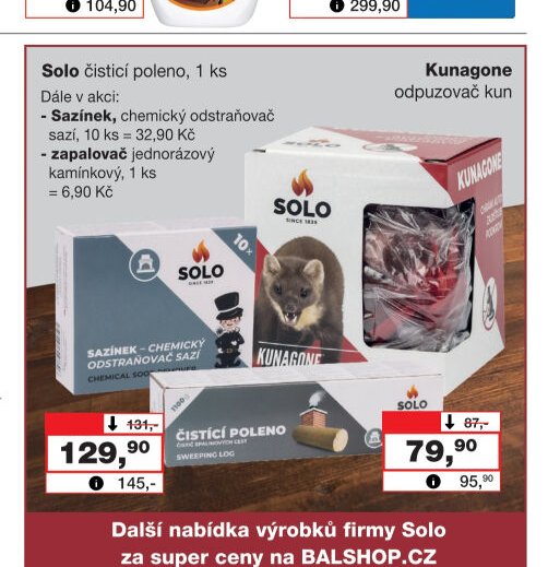 Solo čistící poleno, 1 ks