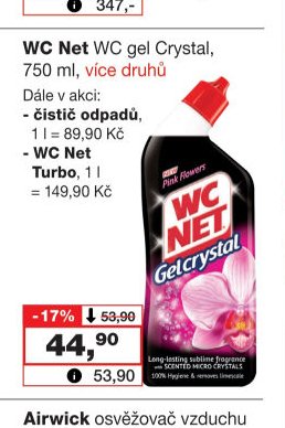 WC Net WC gel Crystal, 750 ml