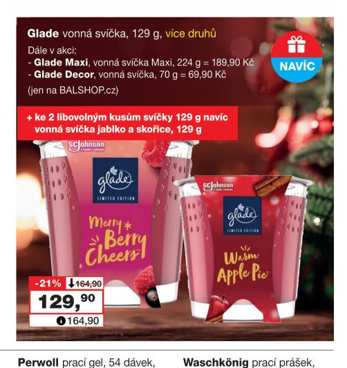 Glade vonná svíčka, 129 g