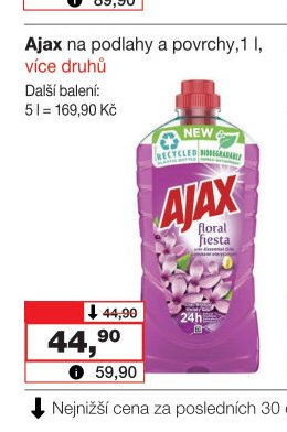 Ajax na podlahy a povrchy, 1 l
