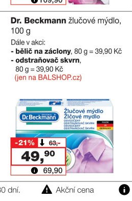 Dr. Beckmann žlučové mýdlo, 100 g