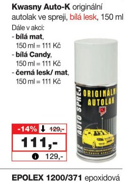 Kwasny Auto-K originální autolak ve spreji