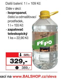 Pepo palivo do biokrbů, 3 l