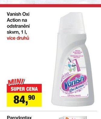 Vanish Oxi Action na odstranění skvrn