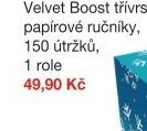 Velvet Boost třívrstvé papírové ručníky