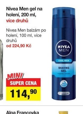 Nivea Men gel na holení, 200 ml