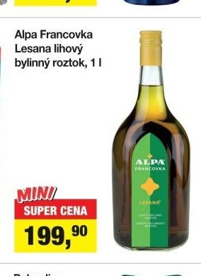 Alpa Francovka Lesana lihový bylinný roztok, 1 l