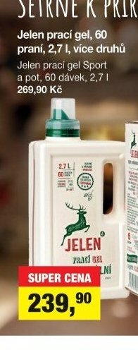 Jelen prací gel, 60 praní, 2,7 l, více druhů
