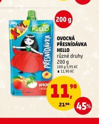 OVOCNÁ PŘESNÍDÁVKA HELLO různé druhy - Penny Market aktualniletaky.eu