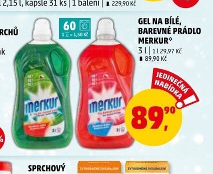 GEL NA BÍLÉ, BAREVNÉ PRÁDLO MERKUR - Penny Market aktualniletaky.eu