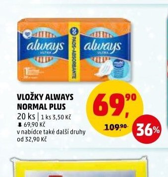 VLOŽKY ALWAYS NORMAL PLUS - Penny Market aktualniletaky.eu
