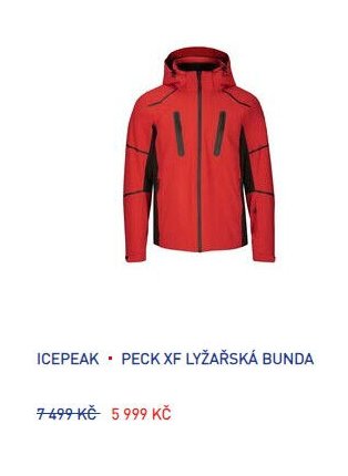 ICEPEAK - PECK XF LYŽAŘSKÁ BUNDA