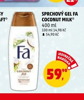 SPRCHOVÝ GEL FA COCONUT MILK - Penny Market aktualniletaky.eu