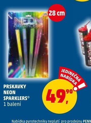 PRSKAVKY NEON SPARKLERS - Penny Market aktualniletaky.eu