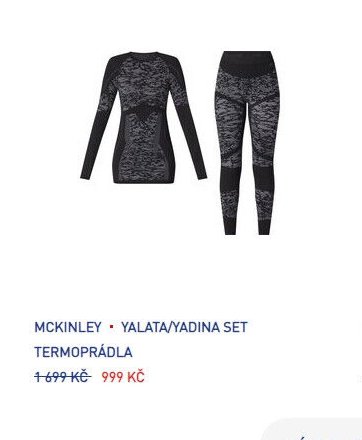 MCKINLEY YALATA/YADINA SET TERMOPRÁDLA - Intersport aktualniletaky.eu