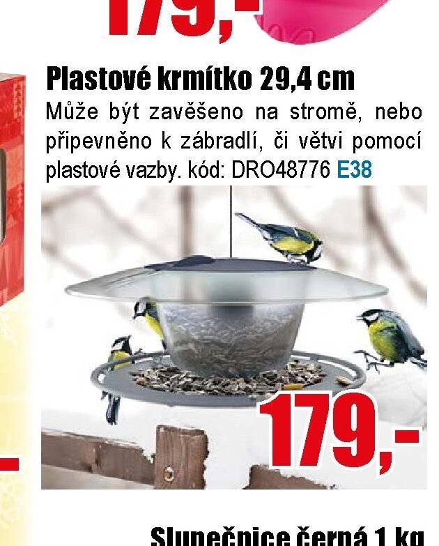 Plastové krmítko 29,4 cm