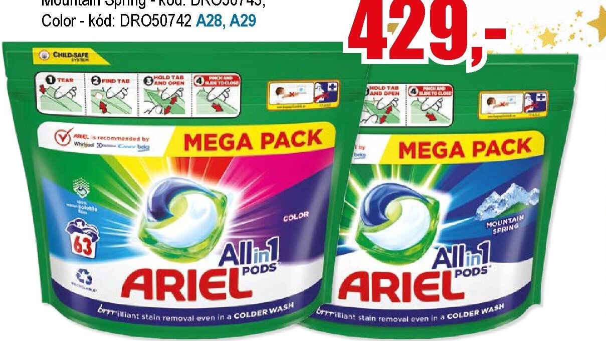 ARIEL All in 1 gelové kapsle 63 ks