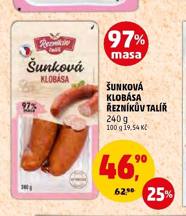 ŠUNKOVÁ KLOBÁSA ŘEZNÍKŮV TALÍŘ 240 g - Penny Market aktualniletaky.eu