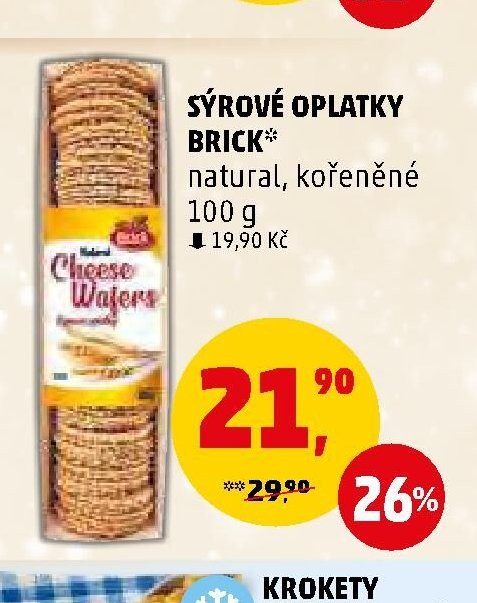 Sýrové oplatky Brick - Penny Market aktualniletaky.eu
