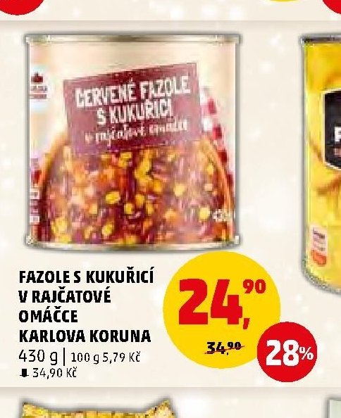 Fazole s kukuřicí v rajčatové omáčce Karlova Koruna - Penny Market aktualniletaky.eu