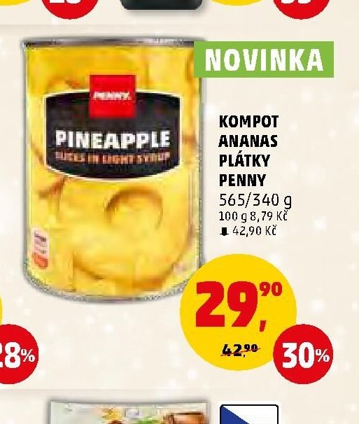 Kompot Ananas plátky Penny - Penny Market aktualniletaky.eu