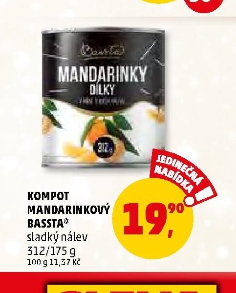 Kompot mandarinkový Bassta - Penny Market aktualniletaky.eu