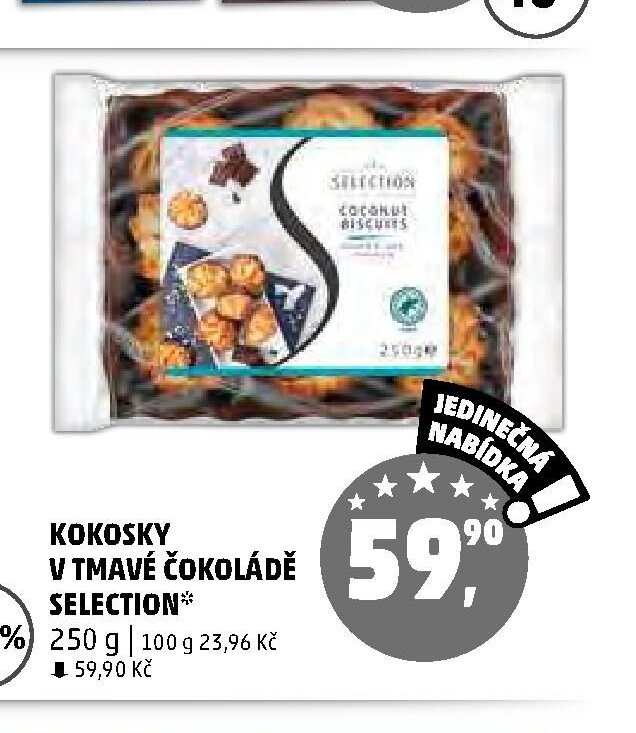 KOKOSKY V TMAVÉ ČOKOLÁDĚ SELECTION* - Penny Market aktualniletaky.eu