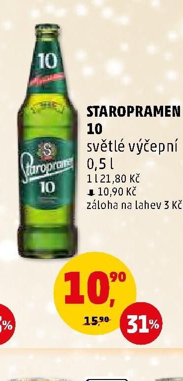 Staropramen 10 světlé výčepní 0,5 l - Penny Market aktualniletaky.eu