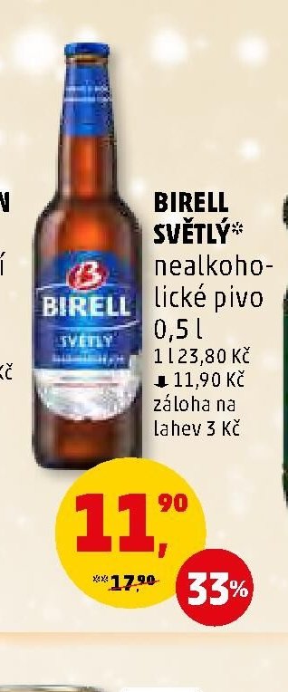 Birell světlý nealkoholické pivo 0,5 l - Penny Market aktualniletaky.eu