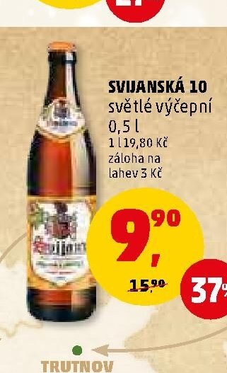 Svijanská 10 světlé výčepní 0,5 l - Penny Market aktualniletaky.eu