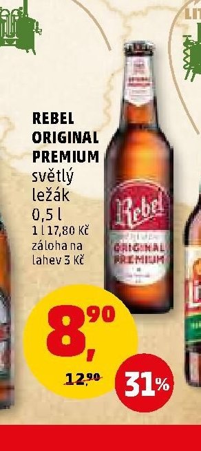 Rebel Original Premium světlý ležák 0,5 l - Penny Market aktualniletaky.eu