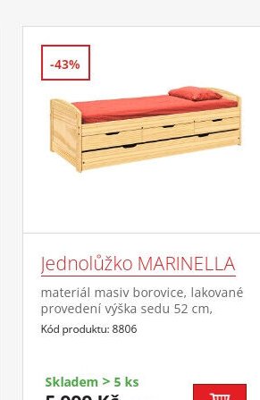 Jednolůžko MARINELLA