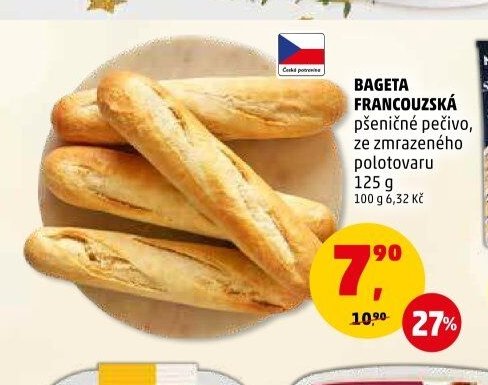 BAGETA FRANCOUZSKÁ 125 g - Penny Market aktualniletaky.eu