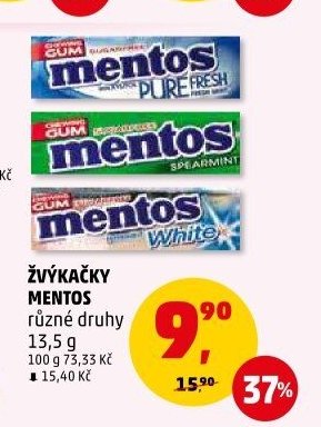 ŽVÝKAČKY MENTOS - Penny Market aktualniletaky.eu
