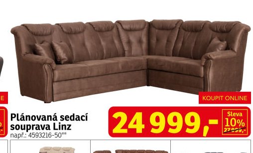 Plánovaná sedací souprava Linz