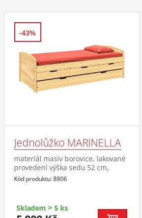 Jednolůžko MARINELLA