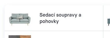 Sedací soupravy a pohovky